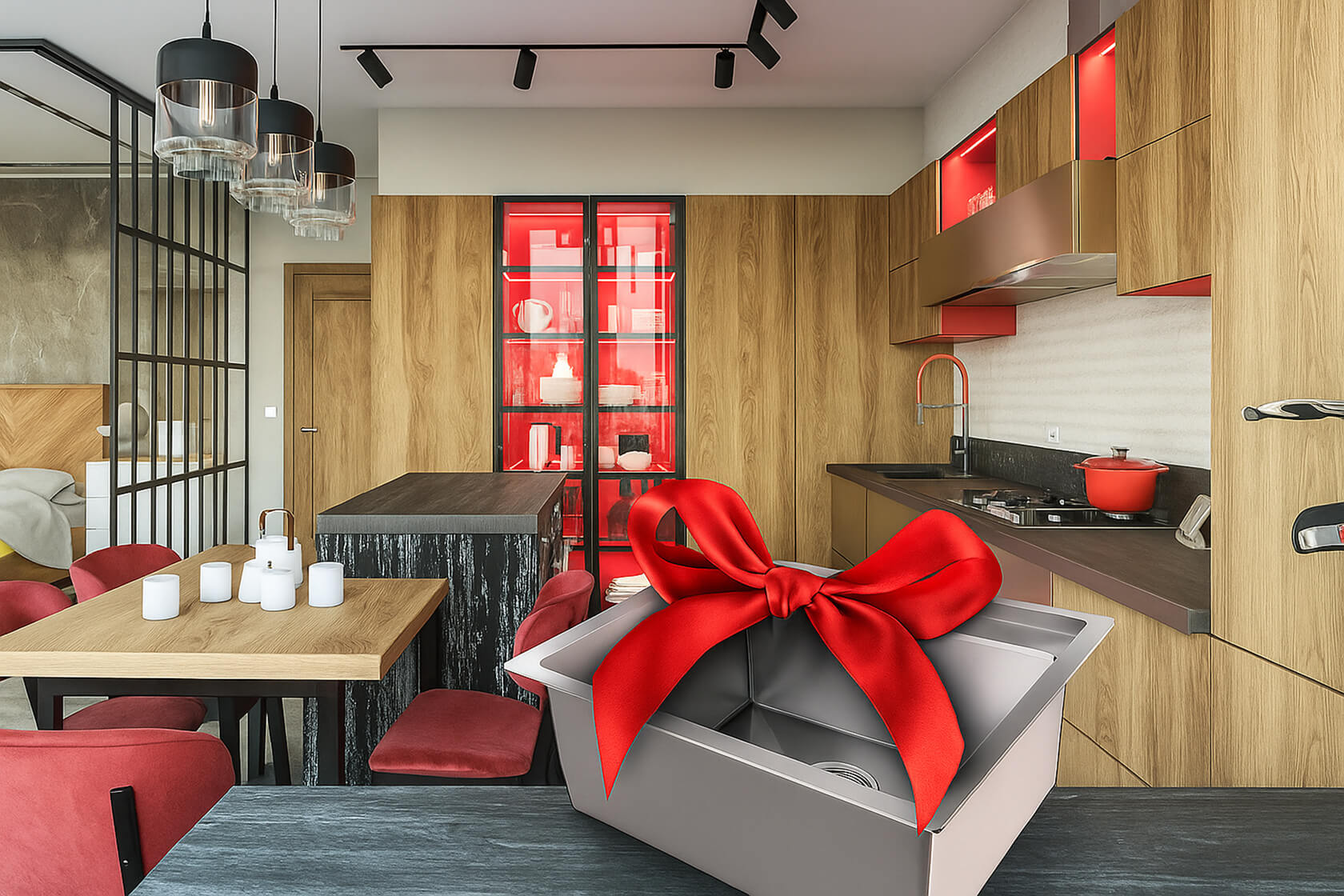 Фирменная мойка OMOIKIRI при заказе кухни до 30 ноября